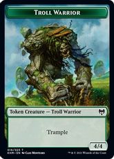 【Foil】(016)《トロール・戦士トークン/Troll Warrior Token》[KHM] 緑