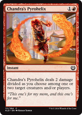 【Foil】《チャンドラの螺旋炎/Chandra's Pyrohelix》[KLD] 赤C
