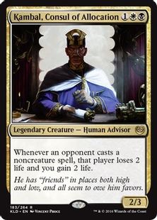 【Foil】《配分の領事、カンバール/Kambal, Consul of Allocation》[KLD] 金R