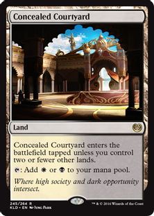 【Foil】《秘密の中庭/Concealed Courtyard》[KLD] 土地R