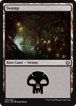 【Foil】(256)《沼/Swamp》[KLD] 土地