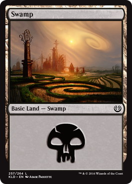【Foil】(257)《沼/Swamp》[KLD] 土地