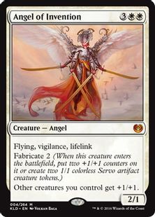 【Foil】《発明の天使/Angel of Invention》[KLD] 白R