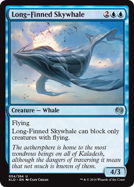 【Foil】《ヒレナガ空鯨/Long-Finned Skywhale》[KLD] 青U