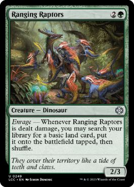 (249)《群棲する猛竜/Ranging Raptors》[LCC] 緑U