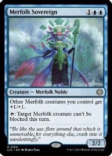 (164)《マーフォークの君主/Merfolk Sovereign》[LCC] 青R