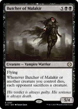 (187)《マラキールの解体者/Butcher of Malakir》[LCC] 黒R