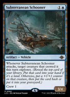 【Foil】(080)■プロモスタンプ付■《地底のスクーナー船/Subterranean Schooner》[Pスタンプ_LCI] 青R