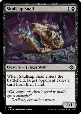 【Foil】(119)《頭蓋マイマイ/Skullcap Snail》[LCI] 黒C
