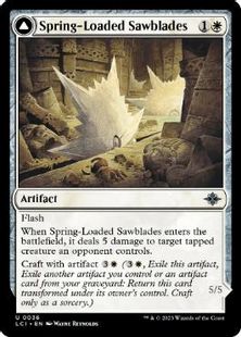 (036)《バネ仕掛けの鋸刃/Spring-Loaded Sawblades》/《刃申輪の戦車/Bladewheel Chariot》[LCI] 白U
