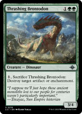 (216)《打ち壊すブロントドン/Thrashing Brontodon》[LCI] 緑U