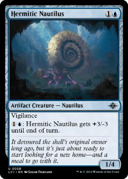 【Foil】(058)《隠遁のオウムガイ/Hermitic Nautilus》[LCI] 青U