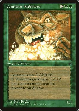 《狂暴ウォンバット/Rabid Wombat》[LEG] 緑U