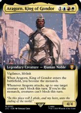 【Foil】(085)■拡張アート■《ゴンドールの王、アラゴルン/Aragorn, King of Gondor》[LTC] 金R