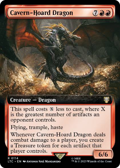 (114)■拡張アート■《洞窟に宝蓄えしドラゴン/Cavern-Hoard Dragon》[LTC] 赤R