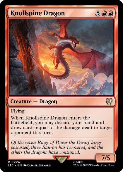 (224)《山背骨のドラゴン/Knollspine Dragon》[LTC] 赤R