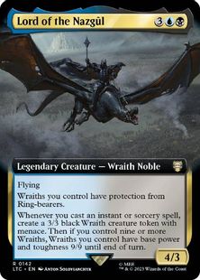 (142)■拡張アート■《ナズグルの首領/Lord of the Nazgûl》[LTC] 金R