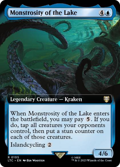 (105)■拡張アート■《湖に潜む化け物/Monstrosity of the Lake》[LTC] 青R