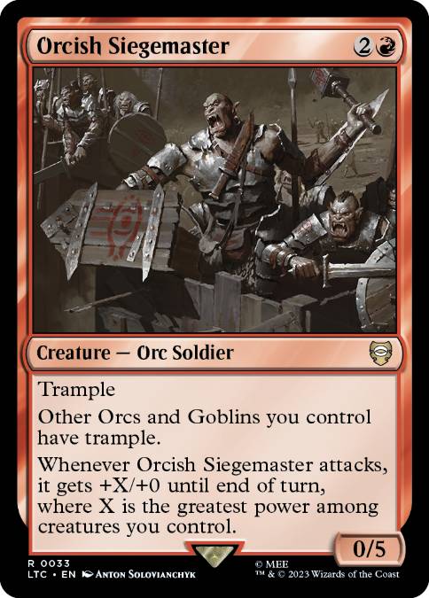 (033)《オークの攻城戦指揮官/Orcish Siegemaster》[LTC] 赤R