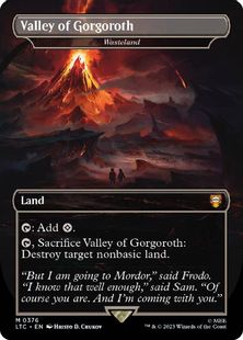 【Foil】(376)《ゴルゴロスの谷/Valley of Gorgoroth》/《不毛の大地/Wasteland》[LTC] 土地R