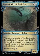 【銀幕・Foil】(424)■ショーケース■《湖に潜む化け物/Monstrosity of the Lake》[LTC] 青R