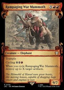(436)■ショーケース■《猛り狂うウォー・マンモス/Rampaging War Mammoth》[LTC] 赤R