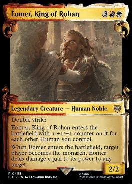 【銀幕・Foil】(455)■ショーケース■《ローハンの王、エオメル/Éomer, King of Rohan》[LTC] 金R