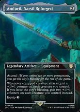 【Foil】(491)■ボーダーレス■《Andúril, Narsil Reforged》[LTC] 茶R