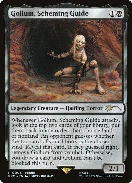 【Foil】《策謀する案内人、ゴラム/Gollum, Scheming Guide》(その他プロモ)[流星マーク] 黒