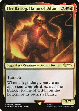 【Foil】《ウドゥーンの焔、バルログ/The Balrog, Flame of Udûn》(その他プロモ)[流星マーク] 金