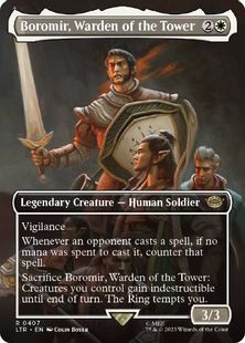 (407)■ボーダーレス■《塔の長官、ボロミア/Boromir, Warden of the Tower》[LTR-BF] 白R