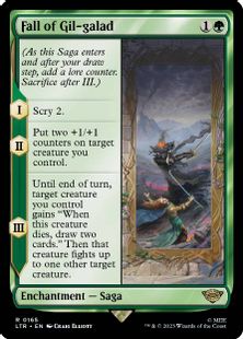 【Foil】(165)■プレリリース■《ギル＝ガラドの討死/Fall of Gil-galad》[LTR] 緑R
