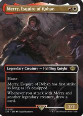 【Foil】(437)■ボーダーレス■《ローハン王家の小姓、メリー/Merry, Esquire of Rohan》[LTR-BF] 金R