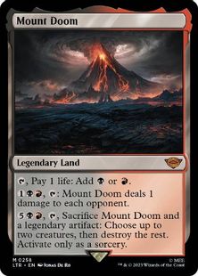 【Foil】(258)■プレリリース■《滅びの山/Mount Doom》[LTR] 土地R