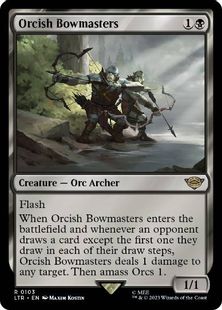 【Foil】(103)《オークの弓使い/Orcish Bowmasters》[LTR] 黒R