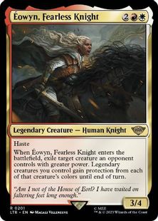 【Foil】(201)《恐れを知らぬ騎士、エオウィン/Éowyn, Fearless Knight》[LTR] 金R
