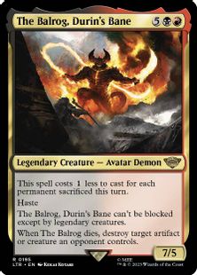 【Foil】(195)《ドゥリンの禍、バルログ/The Balrog, Durin's Bane》[LTR] 金R