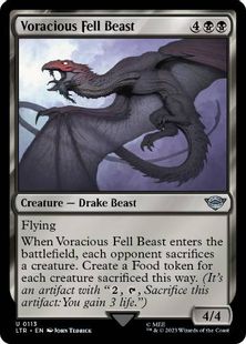 Voracious Fell Beast (Borderless Alternate Art) [The Lord of the