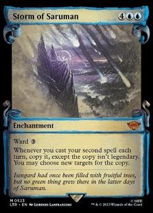 【銀幕・Foil】(523)■ショーケース■《サルマンの嵐/Storm of Saruman》[LTR-BF] 青R
