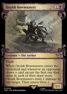 【銀幕・Foil】(554)■ショーケース■《オークの弓使い/Orcish Bowmasters》[LTR-BF] 黒R