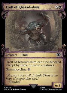【銀幕・Foil】(562)■ショーケース■《カザド＝ドゥームのトロール/Troll of Khazad-dûm》[LTR-BF] 黒C