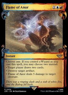 【銀幕・Foil】(654)■ショーケース■《アノールの焔/Flame of Anor》[LTR-BF] 金R