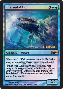 【Foil】《壮大な鯨/Colossal Whale》(発売記念)[M14-P] 青R