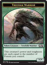 (011)《ツリーフォーク・戦士トークン/Treefolk Warrior Token》[M15] 緑