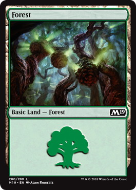 【Foil】(280)《森/Forest》[M19] 土地