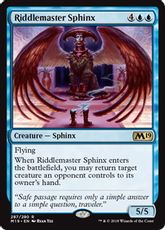 《謎かけ達人スフィンクス/Riddlemaster Sphinx》[M19] 青R