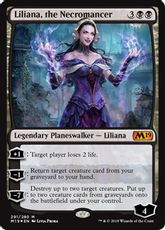 【Foil】《屍術師、リリアナ/Liliana, the Necromancer》[M19] 黒R