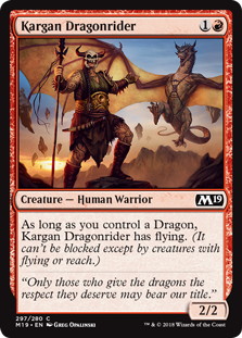 《カルガの竜騎兵/Kargan Dragonrider》[M19] 赤C