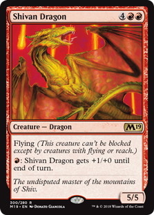 《シヴ山のドラゴン/Shivan Dragon》[M19] 赤R