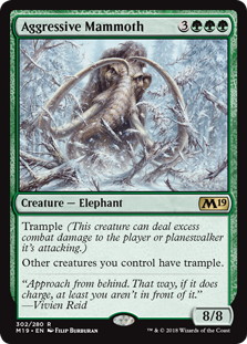 《攻撃的なマンモス/Aggressive Mammoth》[M19] 緑R